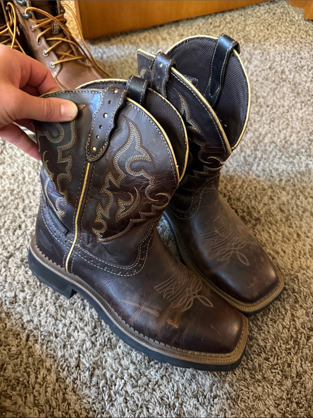Justin Boots Brown Leather women’s Western Work Boots
